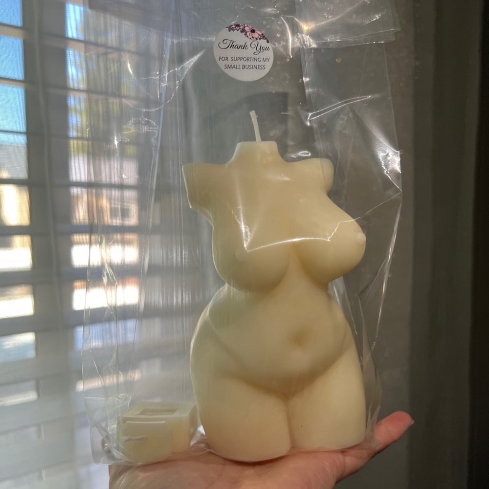 Soywax candle organic handmade shape